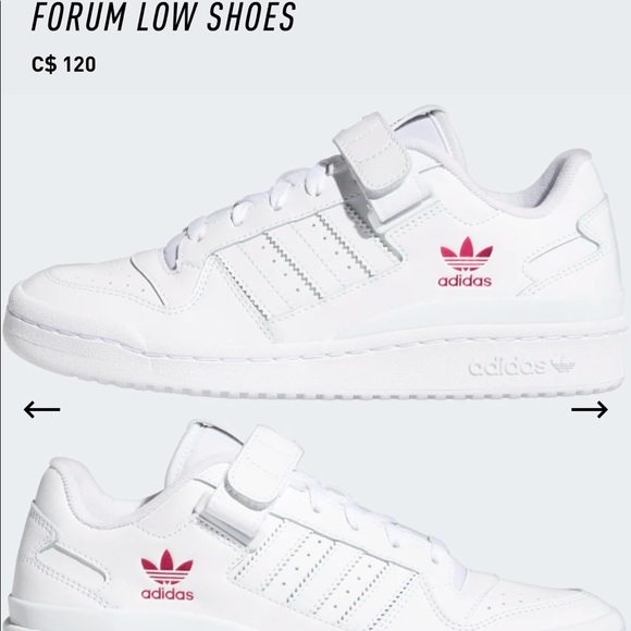 Adidas Forum Low Shoes. Brand new. Cloud white with pink logo. - Picture 5 of 5